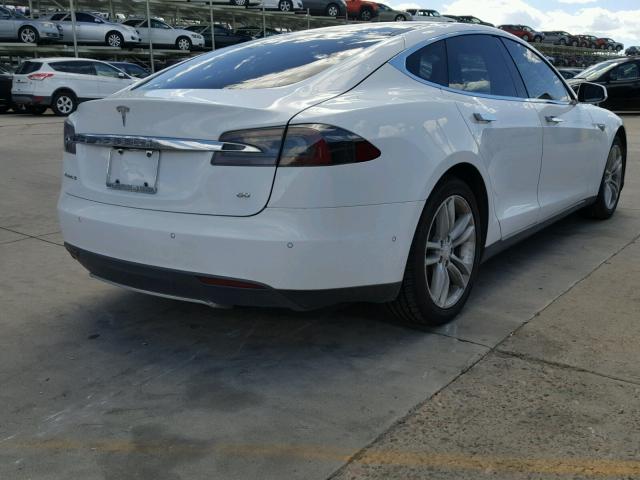 5YJSA1S12EFP50882 - 2014 TESLA MODEL S თეთრი ფოტო 4