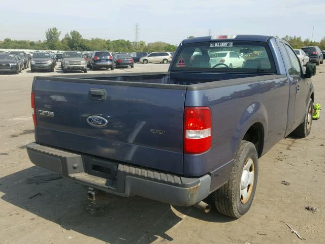 1FTRF12235NB94169 - 2005 FORD F150 BLUE photo 4