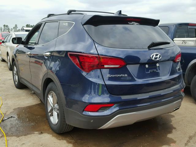 5XYZU3LB8HG497797 - 2017 HYUNDAI SANTA FE S BLUE photo 3