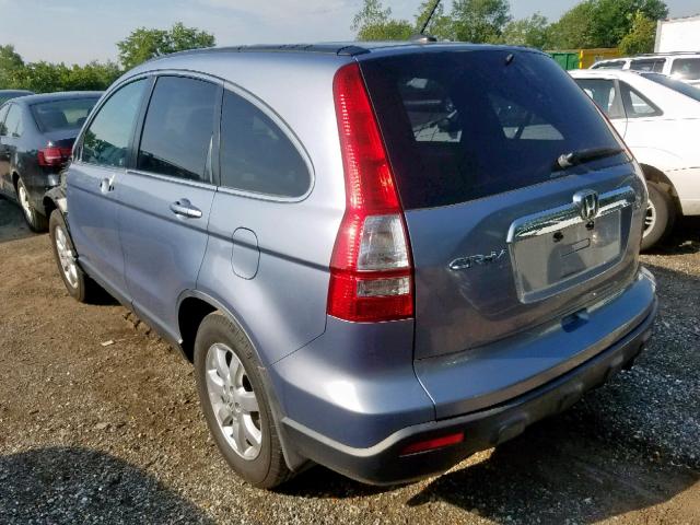 JHLRE487X7C056282 - 2007 HONDA CR-V EXL BLUE photo 3