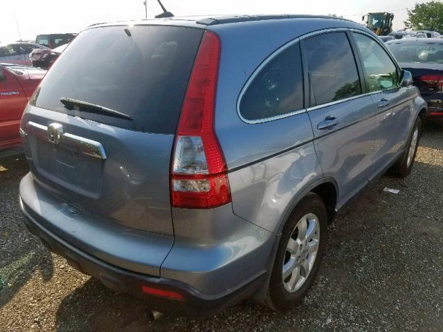 JHLRE487X7C056282 - 2007 HONDA CR-V EXL BLUE photo 4