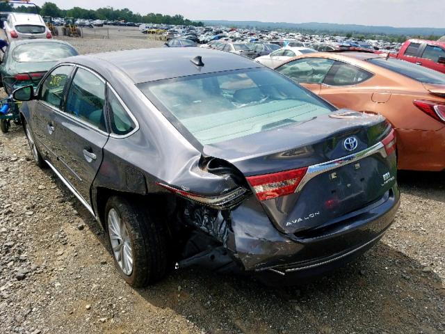 4T1BD1EB6JU062036 - 2018 TOYOTA AVALON HYB GRAY photo 3