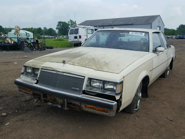 1G4AM47A8EH592783 - 1984 BUICK REGAL LIMI CREAM photo 2