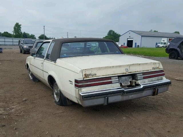 1G4AM47A8EH592783 - 1984 BUICK REGAL LIMI CREAM photo 3