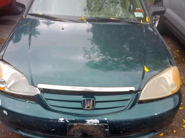 2HGES15221H619438 - 2001 HONDA CIVIC DX GREEN photo 7