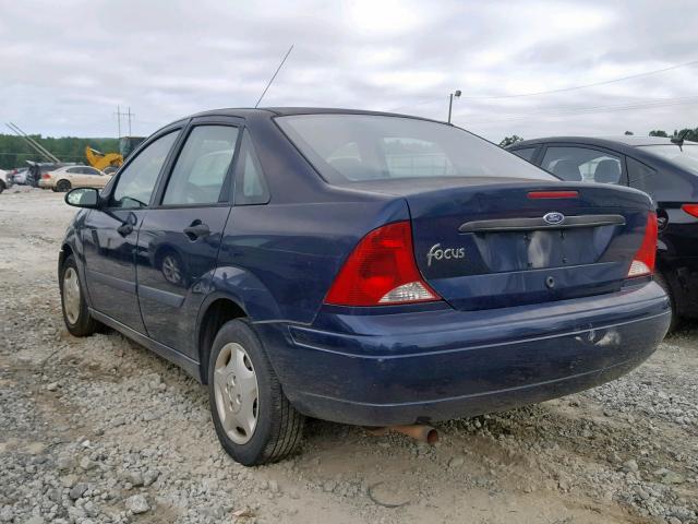 1FAFP33P02W266706 - 2002 FORD FOCUS LX BLUE photo 3