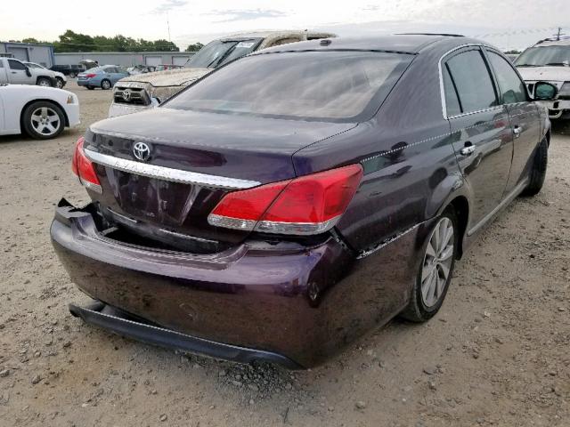 4T1BK3DB4BU375123 - 2011 TOYOTA AVALON BAS MAROON photo 4