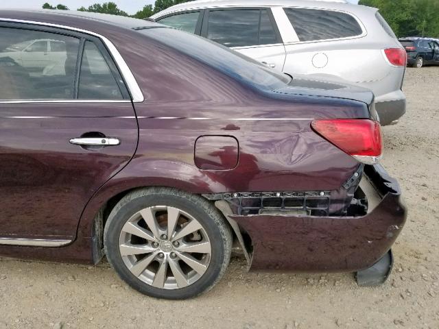 4T1BK3DB4BU375123 - 2011 TOYOTA AVALON BAS MAROON photo 9