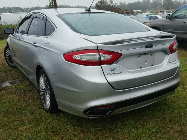 3FA6P0K92DR196066 - 2013 FORD FUSION TIT SILVER photo 3