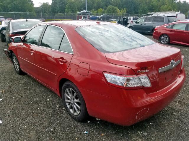 4T1BB3EK3BU141019 - 2011 TOYOTA CAMRY HYBR RED photo 3