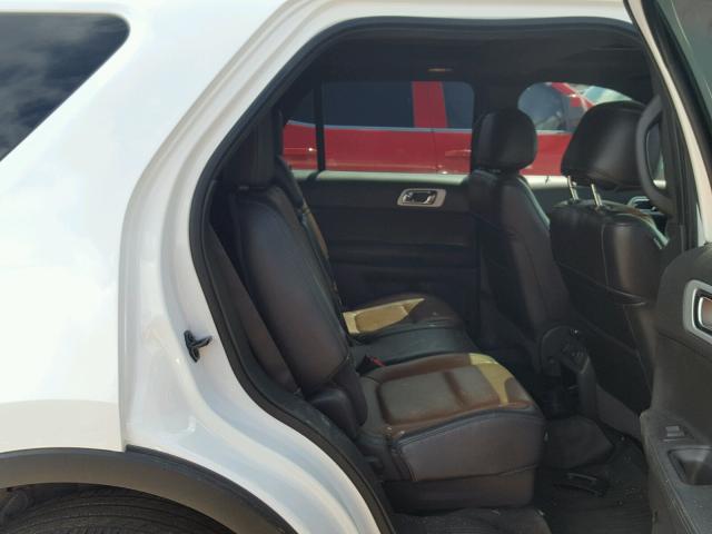 1FM5K8F81DGA70725 - 2013 FORD EXPLORER L WHITE photo 6