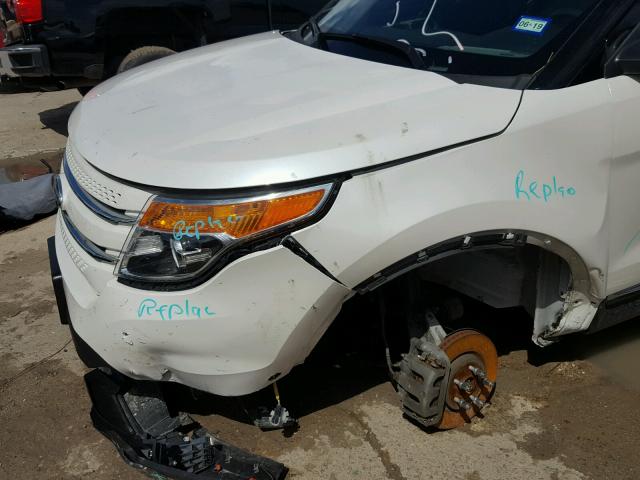 1FM5K8F81DGA70725 - 2013 FORD EXPLORER L WHITE photo 9