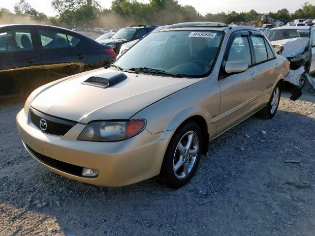 JM1BJ226220502725 - 2002 MAZDA PROTEGE DX GOLD photo 2