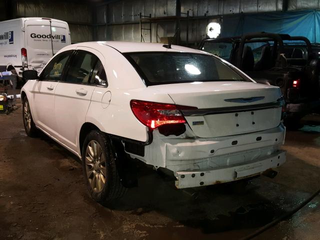 1C3CCBAG7CN153806 - 2012 CHRYSLER 200 LX WHITE photo 3