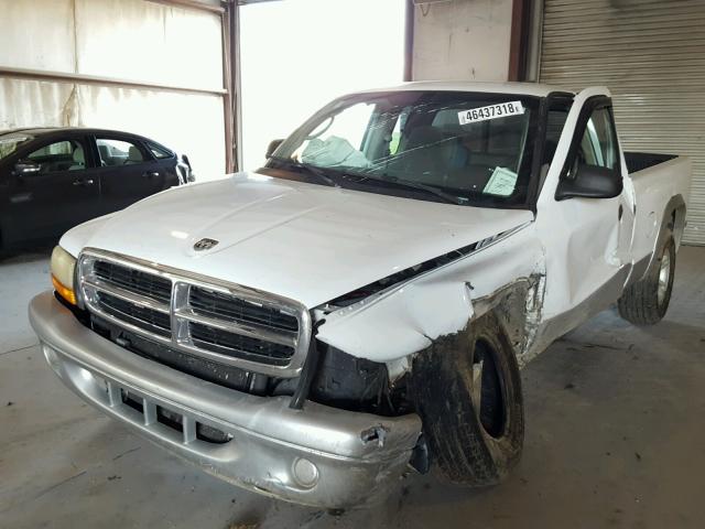 1B7GG42XX2S591991 - 2002 DODGE DAKOTA SLT WHITE photo 2