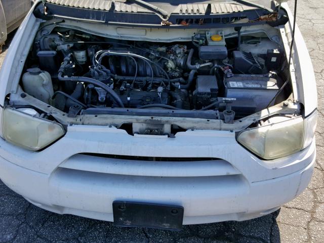 4N2ZN15T02D812750 - 2002 NISSAN QUEST GXE WHITE photo 7