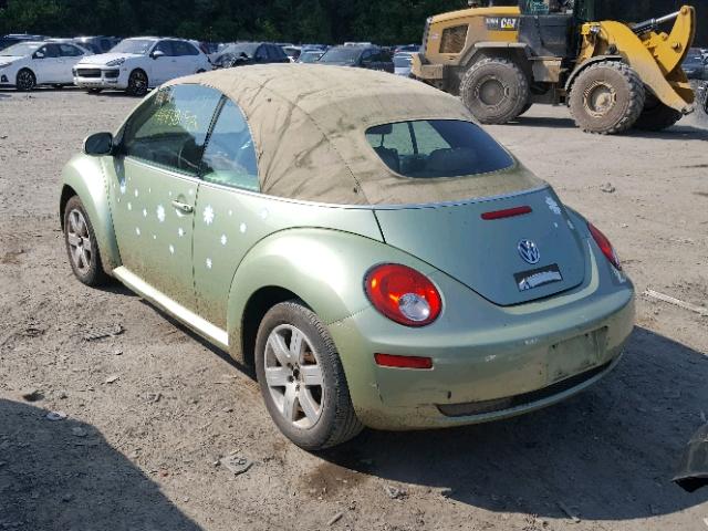3VWRF31Y97M414555 - 2007 VOLKSWAGEN NEW BEETLE Yaşıl foto 3
