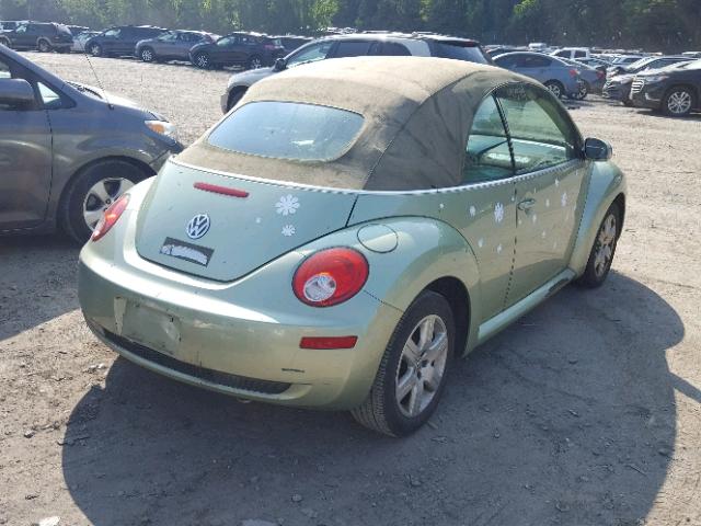 3VWRF31Y97M414555 - 2007 VOLKSWAGEN NEW BEETLE Yaşıl foto 4