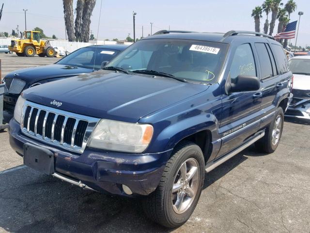 1J8GW68J64C109881 - 2004 JEEP GRAND CHER BLUE photo 2