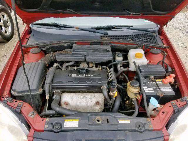 KL5JD86Z95K085287 - 2005 SUZUKI FORENZA S RED photo 7