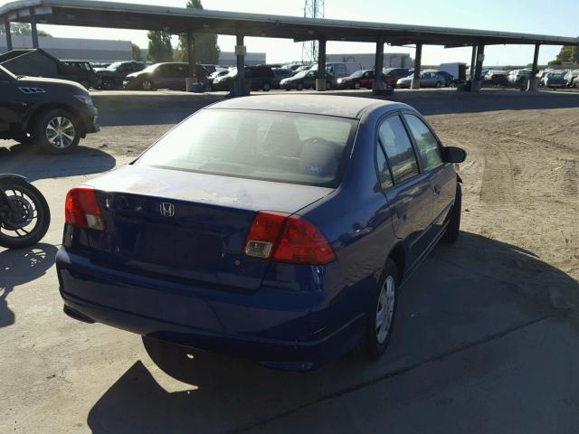 2HGES16395H597550 - 2005 HONDA CIVIC DX V BLUE photo 4