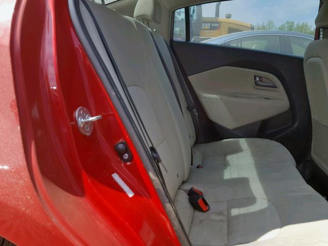 KNADM4A36D6300664 - 2013 KIA RIO LX RED photo 6