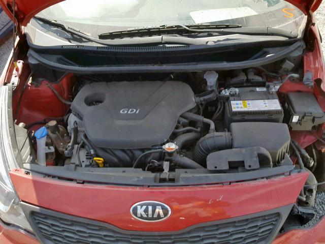 KNADM4A36D6300664 - 2013 KIA RIO LX RED photo 7