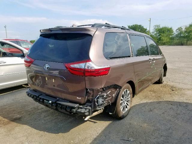 5TDYZ3DCXKS994722 - 2019 TOYOTA SIENNA LIM BROWN photo 4