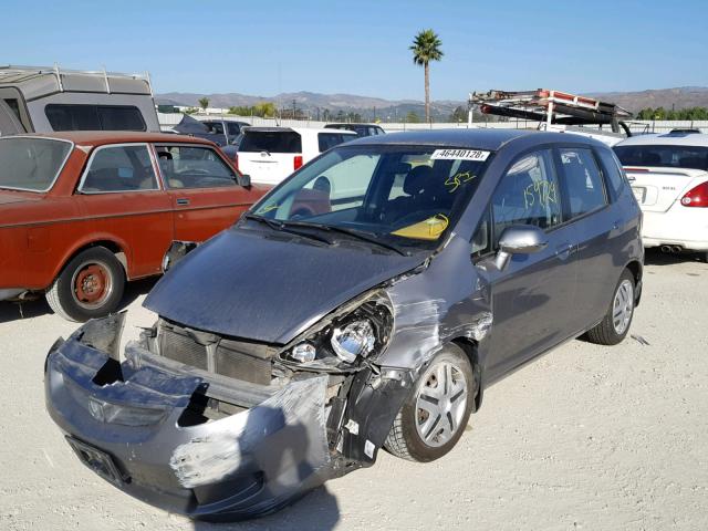 JHMGD38408S044283 - 2008 HONDA FIT GRAY photo 2