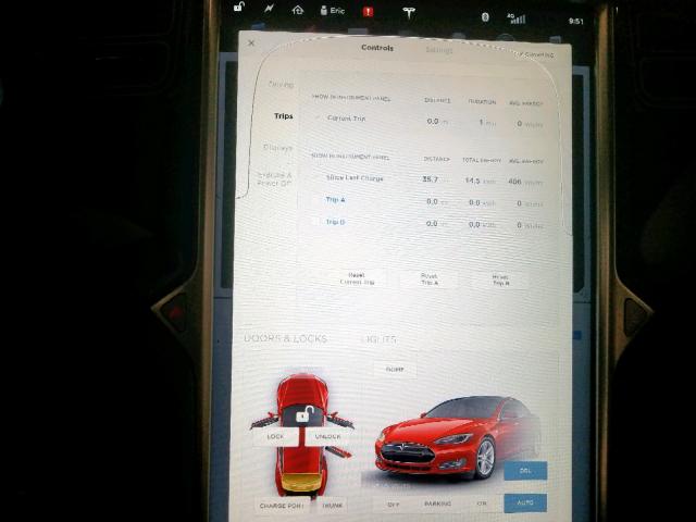 5YJSA1H1XEFP48644 - 2014 TESLA MODEL S RED photo 8