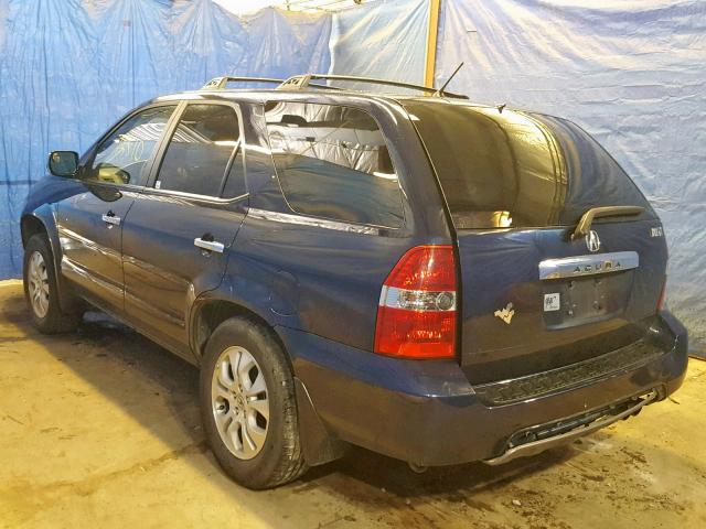 2HNYD18633H552186 - 2003 ACURA MDX TOURIN BLUE photo 3