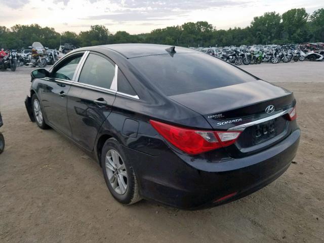 5NPEB4AC7CH455645 - 2012 HYUNDAI SONATA GLS BLACK photo 3