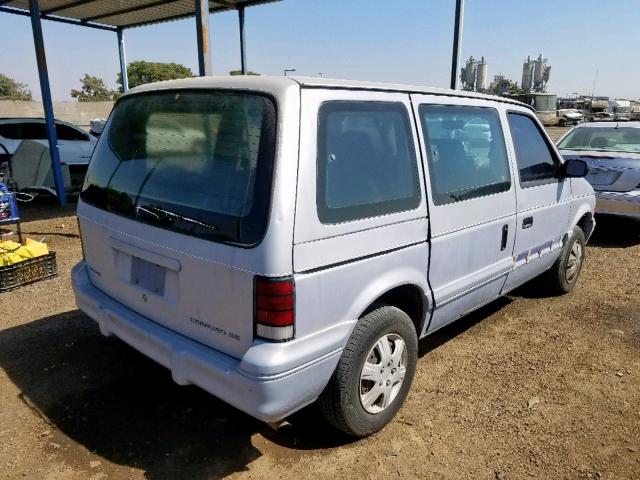 2B4GH45R0RR584051 - 1994 DODGE CARAVAN SE BLUE photo 4