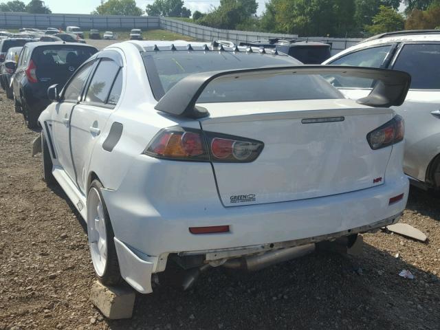 JA32W6FV6AU034160 - 2010 MITSUBISHI LANCER EVO WHITE photo 3