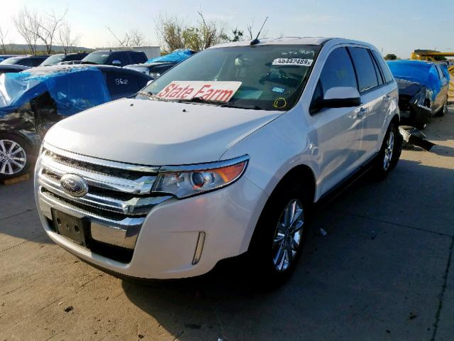 2FMDK3J94DBB69934 - 2013 FORD EDGE SEL WHITE photo 2