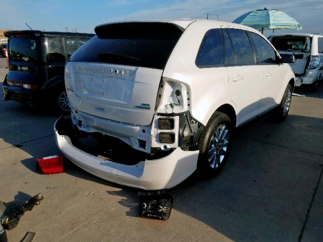 2FMDK3J94DBB69934 - 2013 FORD EDGE SEL WHITE photo 4