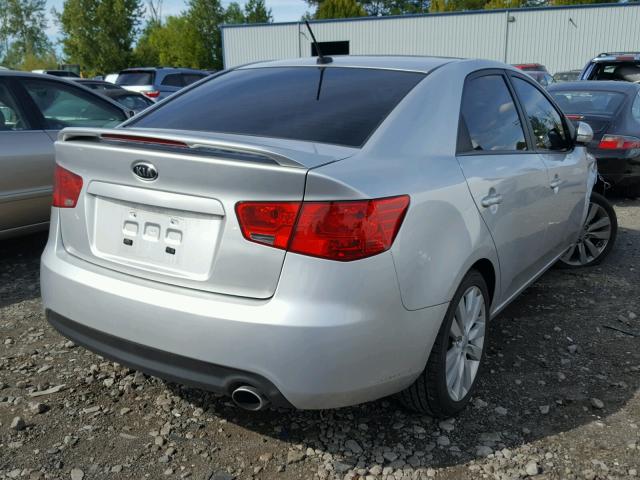 KNAFW4A34C5531912 - 2012 KIA FORTE SX SILVER photo 4