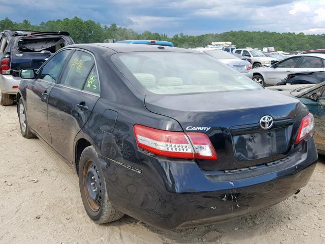 4T1BF3EK6BU223749 - 2011 TOYOTA CAMRY BASE BLACK photo 3