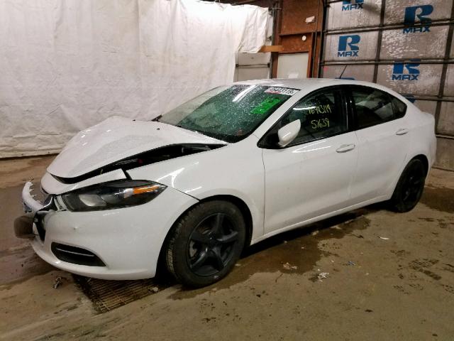 1C3CDFBB2GD613618 - 2016 DODGE DART SXT WHITE photo 2