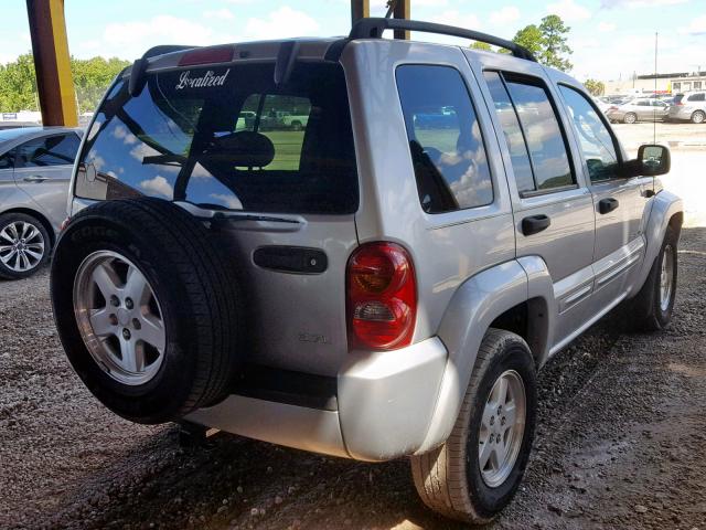 1J4GK58K82W321581 - 2002 JEEP LIBERTY LI SILVER photo 4