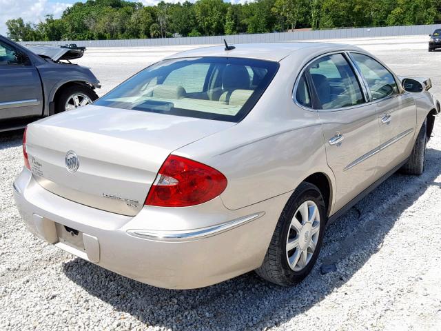 2G4WC582X81372221 - 2008 BUICK LACROSSE C GOLD photo 4