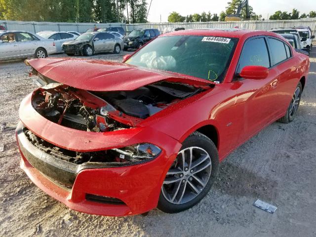 2C3CDXJG0JH254735 - 2018 DODGE CHARGER GT RED photo 2