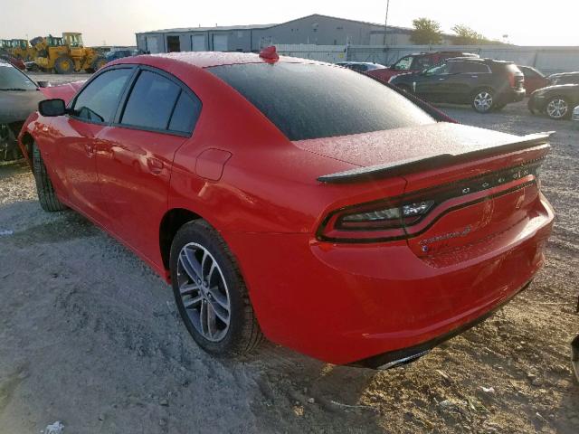 2C3CDXJG0JH254735 - 2018 DODGE CHARGER GT RED photo 3