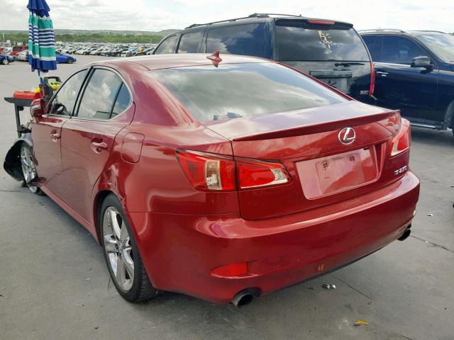 JTHBF5C29C5162622 - 2012 LEXUS IS 250 RED photo 3