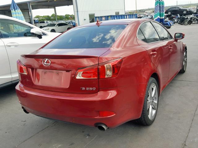 JTHBF5C29C5162622 - 2012 LEXUS IS 250 RED photo 4