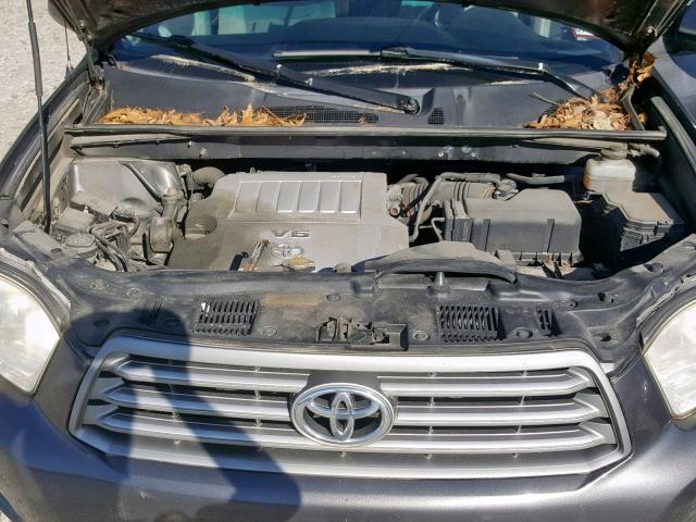 JTEES41A182076420 - 2008 TOYOTA HIGHLANDER GRAY photo 7