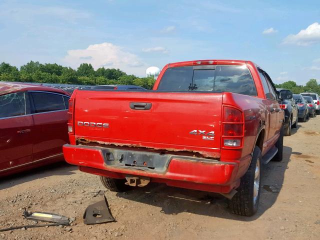 1D7HU18D44J209106 - 2004 DODGE RAM 1500 S RED photo 4