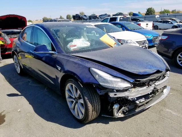 5YJ3E1EB9JF091903 - 2018 TESLA MODEL 3 BLUE photo 1