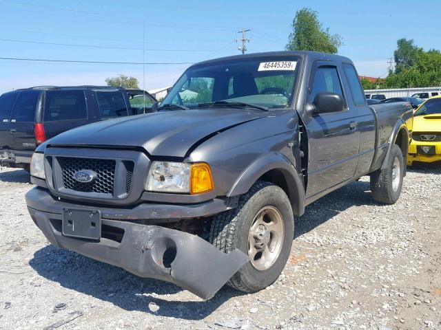 1FTYR14U94PA07666 - 2004 FORD RANGER SUP GRAY photo 2