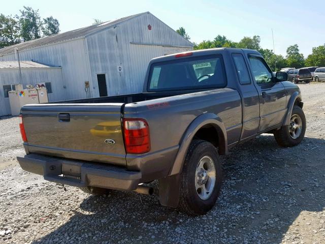 1FTYR14U94PA07666 - 2004 FORD RANGER SUP GRAY photo 4